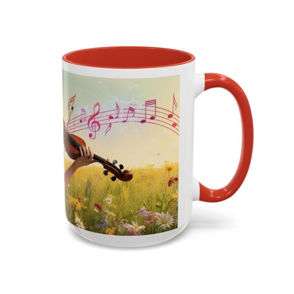 Musical Nature Scene Coffee Mug, Perfect Gift for Musicians, Birthday, Garden Lovers, Relaxation, Floral Art, Home Decor - Image 34
