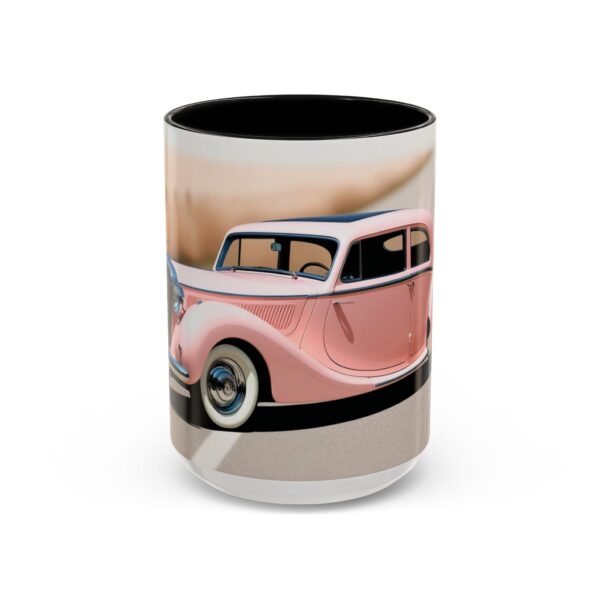 Vintage Pink Car Coffee Mug | Retro Auto Lover Gift, Steampunk Mug, Cute Car Decor, Car Enthusiast Present, Pink Vintage Decor - Image 21