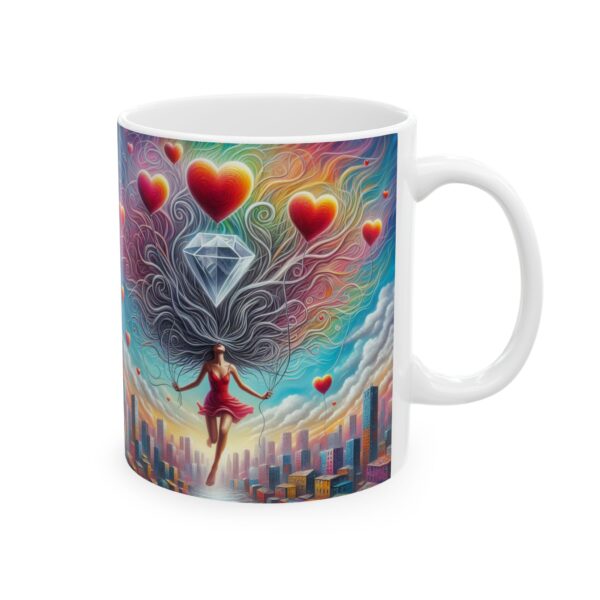 Colorful Love City Ceramic Mug, Heart Art, Coffee Mug, Gift for Her, Romantic Atmosphere, Home Decor,  11oz 15oz - Image 5