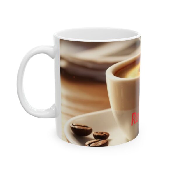 Smiley Coffee Mug - Reignite Your Day | Cute Ceramic Cup for Tea Lovers, Breakfast Gift, Cozy Mornings, Happy Vibes - Image 4