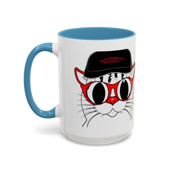 Cool Cat Accent Coffee Mug, Fun Cat Lover Gift, Unique Cat Art Mug, Coffee Lover Gift, Pet Owner Accessory, Quirky Home Decor - Image 46