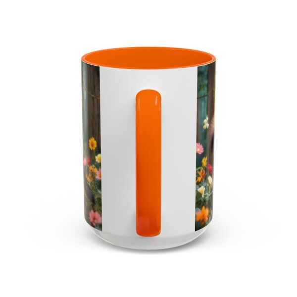 Forest Challenge Accent Coffee Mug - Nature Lovers Gift, Squirrel and Raven Design, Unique Kitchen Decor, Woodland Theme, Animal Coffee Cup, - Image 61