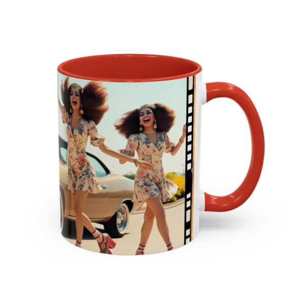 Retro Floral Accent Coffee Mug - Vintage Car Design, Fun Gift for Car Lovers, Floral Mug, Unique Coffee Cup, 11oz & 15oz - Image 16