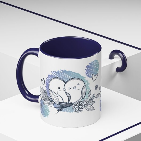 Whimsical Birds Coffee Mug, Cute Couples Gift, Love Mug for Her, Floral Tea Cup, Cozy Home Decor - Image 15