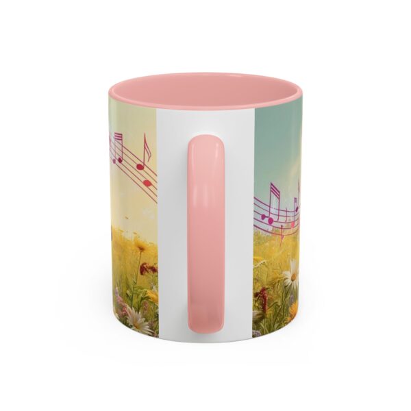 Musical Nature Scene Coffee Mug, Perfect Gift for Musicians, Birthday, Garden Lovers, Relaxation, Floral Art, Home Decor - Image 5