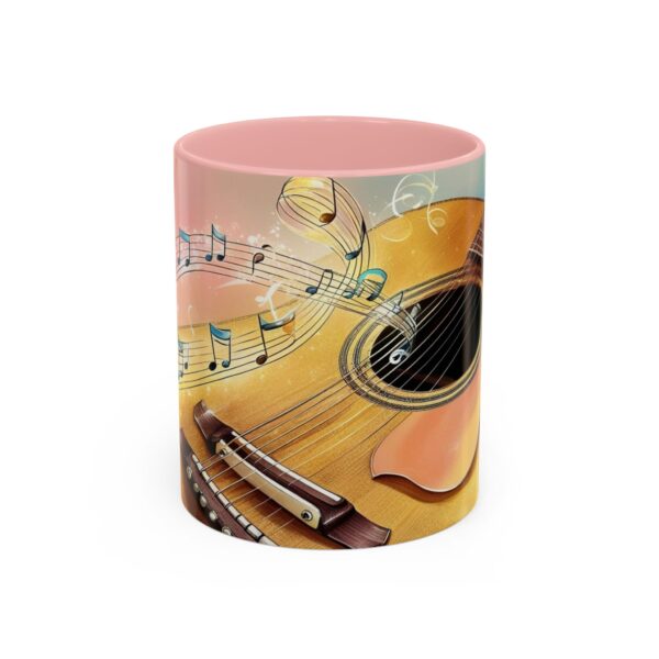 Musical Guitar Accent Coffee Mug - Perfect Gift for Music Lovers, Art Decor, Coffee Fans, Birthday Gift, Home & Kitchen - Image 2