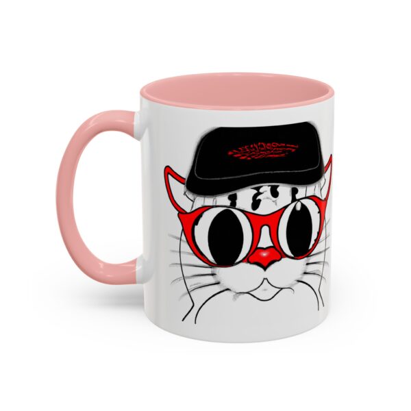 Cool Cat Accent Coffee Mug, Fun Cat Lover Gift, Unique Cat Art Mug, Coffee Lover Gift, Pet Owner Accessory, Quirky Home Decor - Image 16