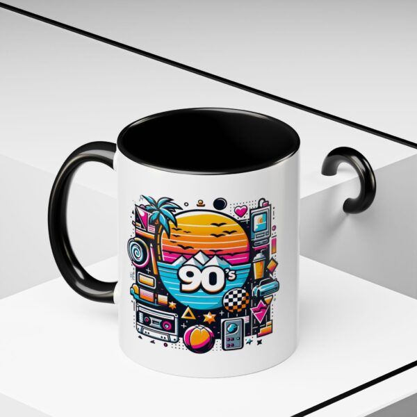 Retro 90's Accent Coffee Mug | Vintage Style, Perfect Gift for Nostalgia Lovers, Ideal for Home & Office, Daily Use - Image 6