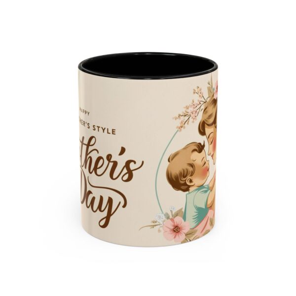 Vintage Floral Mother's Day Coffee Mug, Perfect Gift for Mom, Cute Mama and Baby Design, 11oz and 15oz Options, Mother's Day Gift, Coffee - Image 2