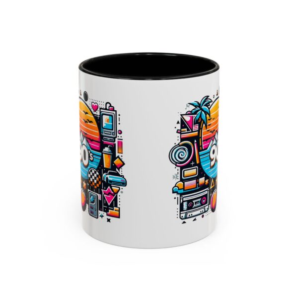 Retro 90's Accent Coffee Mug | Vintage Style, Perfect Gift for Nostalgia Lovers, Ideal for Home & Office, Daily Use - Image 2
