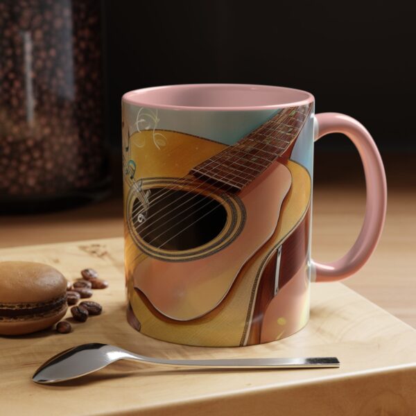 Musical Guitar Accent Coffee Mug - Perfect Gift for Music Lovers, Art Decor, Coffee Fans, Birthday Gift, Home & Kitchen