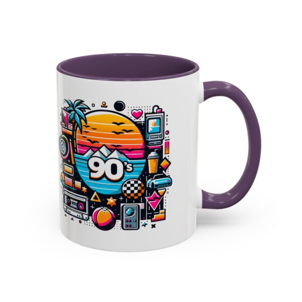 Retro 90's Accent Coffee Mug | Vintage Style, Perfect Gift for Nostalgia Lovers, Ideal for Home & Office, Daily Use - Image 56