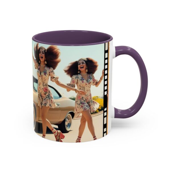 Retro Floral Accent Coffee Mug - Vintage Car Design, Fun Gift for Car Lovers, Floral Mug, Unique Coffee Cup, 11oz & 15oz - Image 52