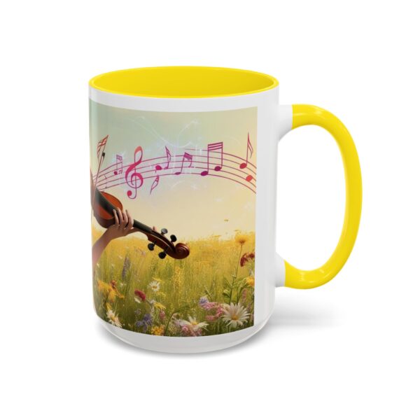 Musical Nature Scene Coffee Mug, Perfect Gift for Musicians, Birthday, Garden Lovers, Relaxation, Floral Art, Home Decor - Image 67