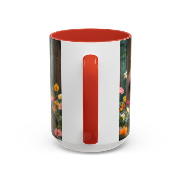 Forest Challenge Accent Coffee Mug - Nature Lovers Gift, Squirrel and Raven Design, Unique Kitchen Decor, Woodland Theme, Animal Coffee Cup, - Image 35