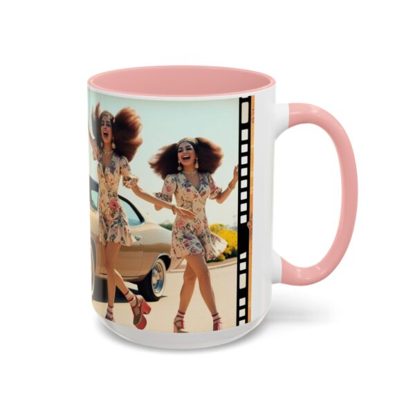 Retro Floral Accent Coffee Mug - Vintage Car Design, Fun Gift for Car Lovers, Floral Mug, Unique Coffee Cup, 11oz & 15oz - Image 30