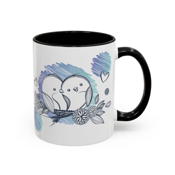 Whimsical Birds Coffee Mug, Cute Couples Gift, Love Mug for Her, Floral Tea Cup, Cozy Home Decor - Image 7