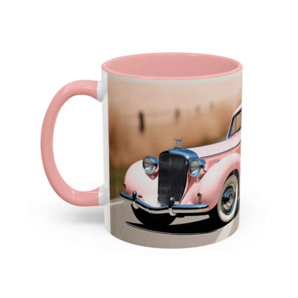 Vintage Pink Car Coffee Mug | Retro Auto Lover Gift, Steampunk Mug, Cute Car Decor, Car Enthusiast Present, Pink Vintage Decor - Image 13