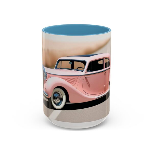 Vintage Pink Car Coffee Mug | Retro Auto Lover Gift, Steampunk Mug, Cute Car Decor, Car Enthusiast Present, Pink Vintage Decor - Image 44